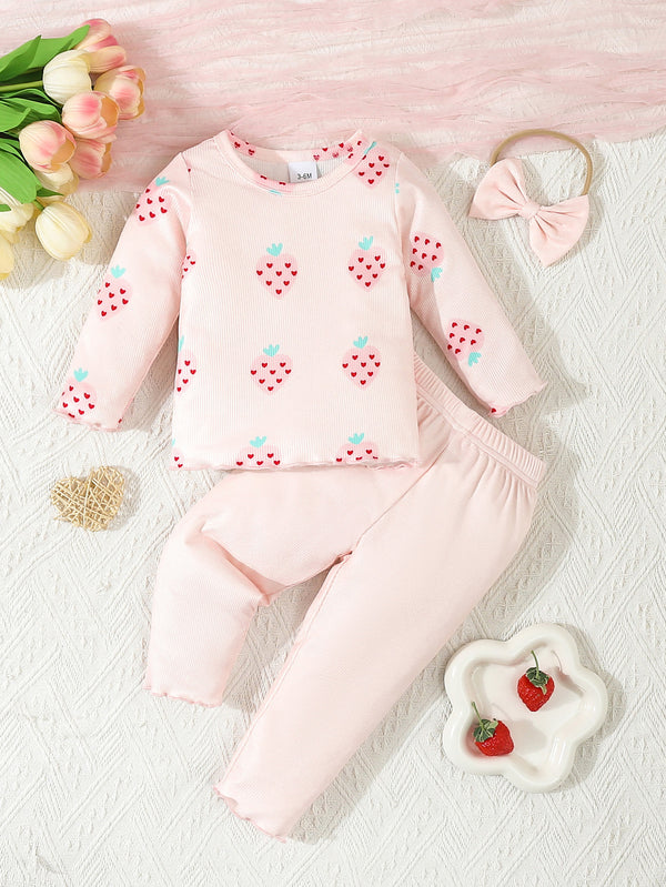 Infant Printing 3-piece Set Suit