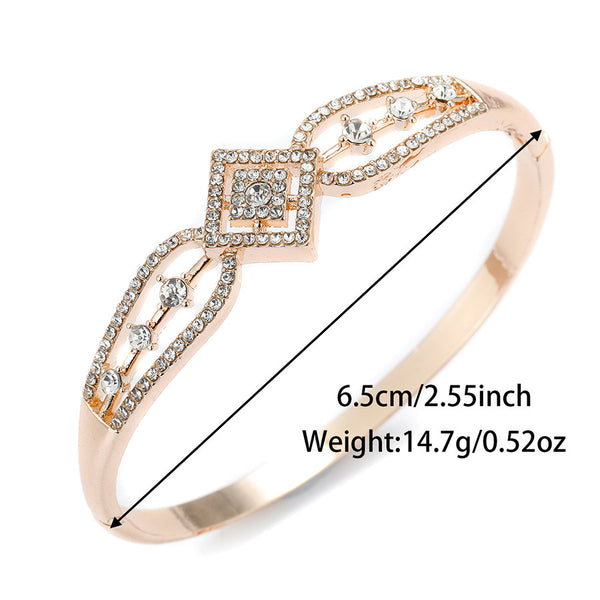 Hollow Jeweled Diamond Cross Bracelet Minimalist All-match