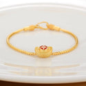 Alluvial Gold Ancient Gold Color Pure Copper Blessing Card Lucky Beads Bracelet