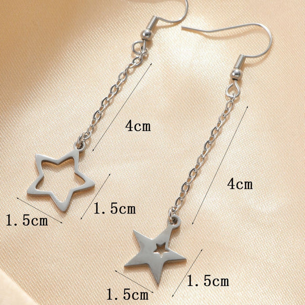 Titanium Steel Star Necklace Jewelry Long