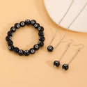 Table Tennis Black 8 Necklace Earrings Do Not Fade