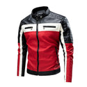 Men's Stand Collar Retro Warm Leather Jacket