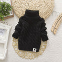 Plush Thick Knitted Fir Bottoming Shirt Baby Children Round Neck High