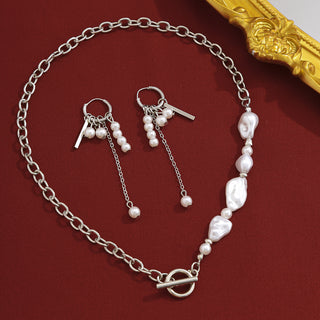 Buy 02-white-k5219 Fashion Pearl Cross Chain Suit Necklace