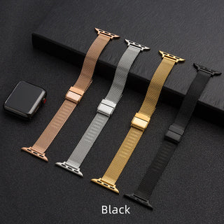 Buy black Milan Mesh Belt Small Waist Watch Strap Accessories