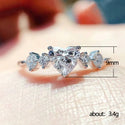 Simple Heart-shaped Zircon Women's Ring