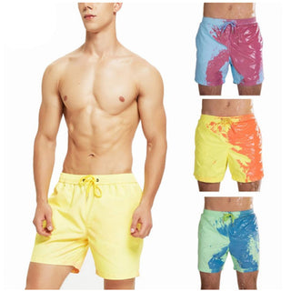 Men Magical Color Change Beach Shorts