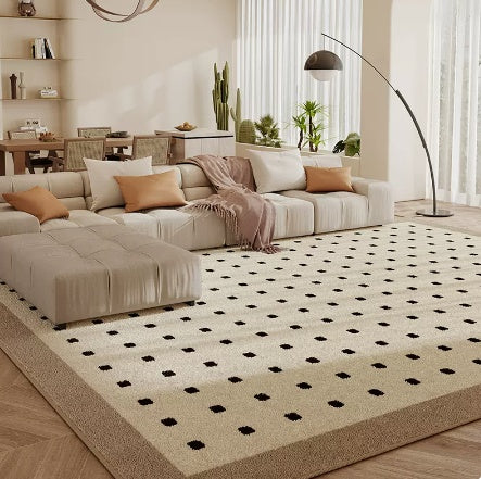 Living Room Carpet Checkerboard Bedroom Floor Cushion Sofa Coffee Table Blanket Dirt Resistant