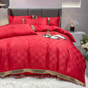 Silk Cotton Sheets Fitted Sheet Quilt Cover Bed