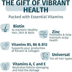 WEEM Hair Skin & Nails Gummies, Vegan Biotin, Extra Strength (1 Pack)