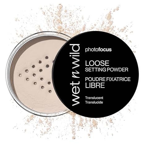 wet n wild Photo Focus Loose Baking Setting Powder, Highlighter Makeup, Suitable for All Skin Tones - Off-White Translucent Main image