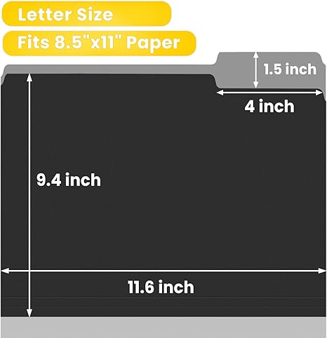 SUNEE 30-Pack Colored File Folders – 8.5 x 11 Inch, 10 Different Colors Variety Pack for Home, Office & School Secondary image