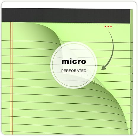 5 Pack Small Notepads 5x8 – College Ruled Perforated Writing Pads (30 Sheets Each)