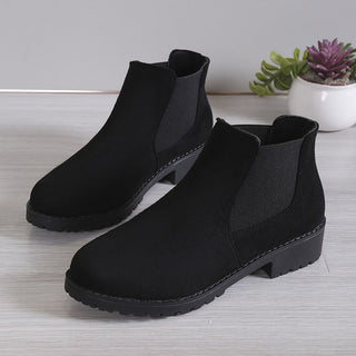 Buy black Women&#39;s Fashion Personality Chunky Heel Ankle Boots