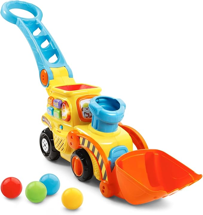 VTech Pop-a-Balls Push and Pop Bulldozer, Yellow Main image