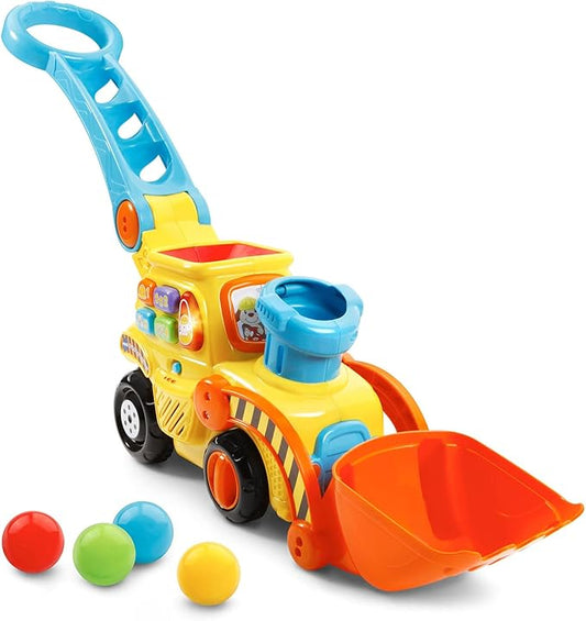 VTech Pop-a-Balls Push and Pop Bulldozer, Yellow