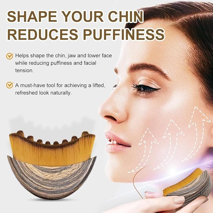 Lymphatic Face Brush for Contouring – Dry Brushing & Facial Massage, Jawline & Chin Sculpting, Skin Relief & Fatigue Reduction (1 PCS)