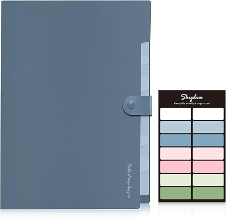 SKYDUE Expanding File Organizer – 8-Pocket Accordion Folder with Labels, Portable Document & Receipt Organizer, Letter Size, Multiple Colors Available Secondary image