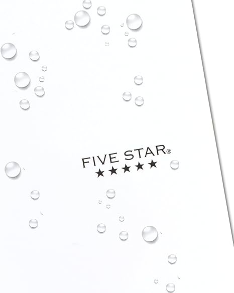 Five Star Spiral Notebook + Study App, 5 Subject, College Ruled Paper, 8-1/2" x 11", 200 Sheets, Fights Ink Bleed, Water Resistant Cover