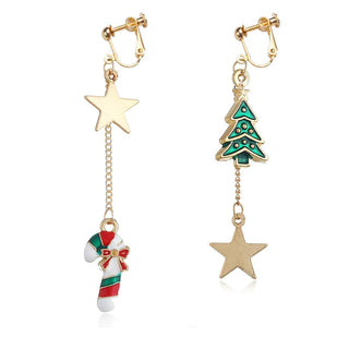 Buy 5style Christmas Earrings Snowman Pentagram Alloy