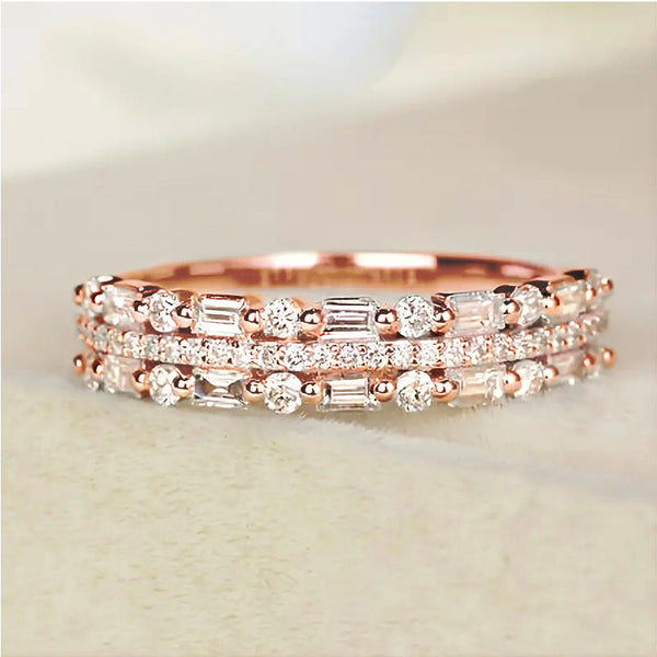 Multilayer Ring Three-layer Fine Circle Line Setting