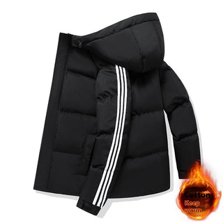 Buy black Warm And Trendy Down Cotton-padded Jacket For Men