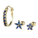 Gold Plated Diamond Earrings Micro Inlaid Zircon