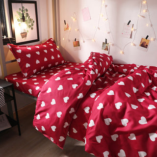 Buy red Four-piece bedding set