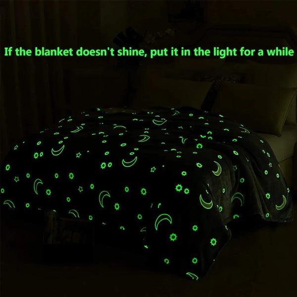 Glowing Polyester Wool Blanket In The Dark