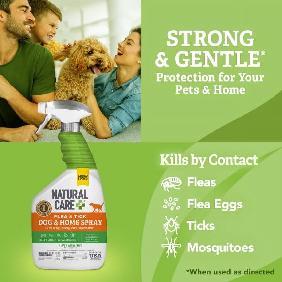 Natural Care Flea and Tick Repellent Spray for Dogs and Home - 32oz.