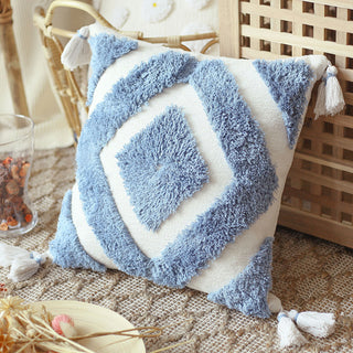 Buy blue Nordic Pillow Ins Style Moroccan Bohemian Pillow