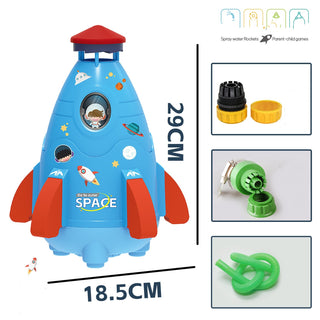 Buy blue Kids Space Rocket Sprinkler Spinner