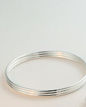 Handmade Sterling Silver Glossy Silver Bracelet Aperture