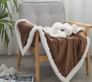 Buy coffee Double blankets spring and autumn warm nap blanket