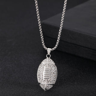 Buy 02-white-kx585 American Football Pendant Necklace