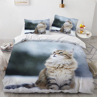 Buy color12 White Cute Cat Bedding Set Girl Ladies Bedroom Comfort Duvet Cover