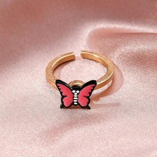 Buy pink-butterfly Fashion Sweet Butterfly Love Spinning Ring