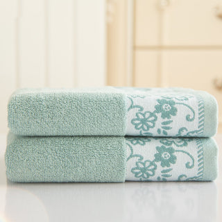 Buy grey-green Wisteria Flower Cotton Towel