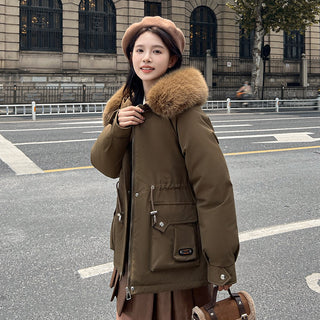 Buy brown Women&#39;s Waist-tight Parka Short