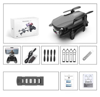 Buy black-4k-dual-camera Folding Drone HD 4K Aerial Photography Mini Quadcopter Toy RC Airplane