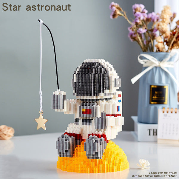 Mini Micro Rocket Building Blocks Space Moon Satellite Astronaut Diamond Bricks Constructor Toys For Children Gifts