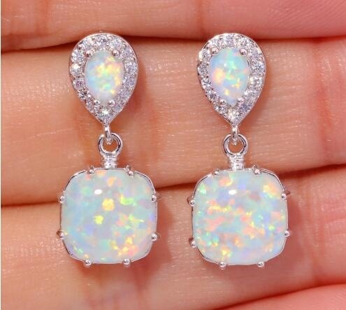 New Pearl Turquoise Opal Silver Plated Fashion Popular Earrings