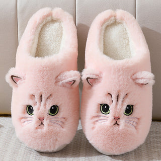 Unisex Kitty Cartoon Cotton Slippers