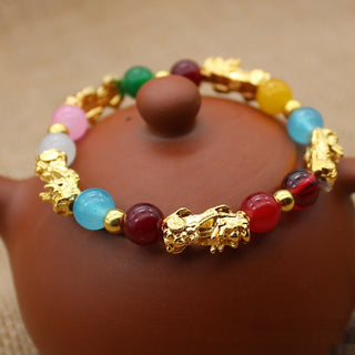 Buy mixed-color 8mm Gold Plated Picchu Bracelet Female Personalized Bracelet