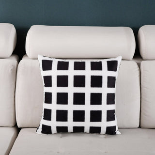 Buy black-and-white-grid Sofa Hugging Pillow Cover Nordic Light Luxury Ins Pillow Bedside Cushion Cover