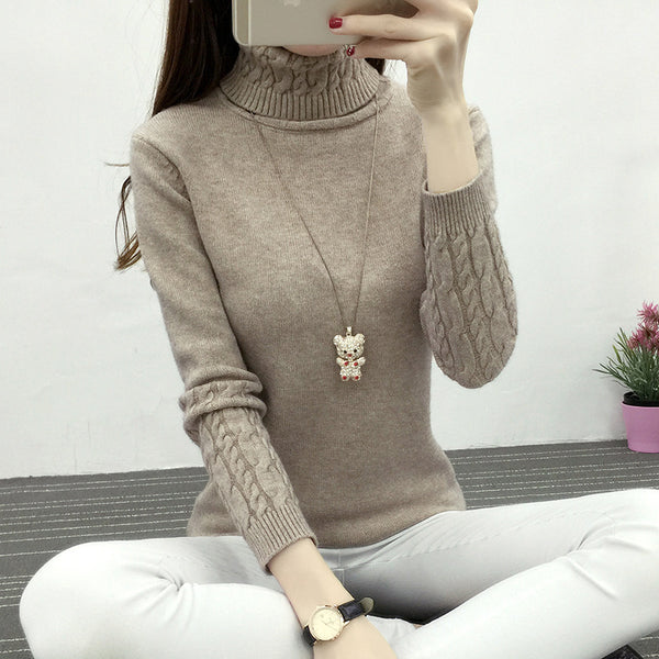 Women's Turtleneck Sweater Pullover Thickened