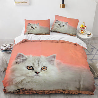 Buy color13 White Cute Cat Bedding Set Girl Ladies Bedroom Comfort Duvet Cover