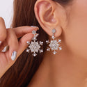 New Christmas Series Earrings For Women Rhinestone Pearl