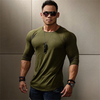 Buy a-green Men&#39;s Long Sleeve Gym T Shirt