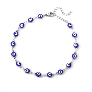 Buy blue-eyes Devil&#39;s Eye Anklet Personality Combination Color Eyes Irregular Pearl